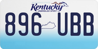 KY license plate 896UBB