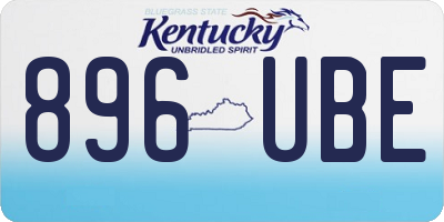 KY license plate 896UBE