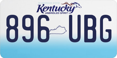 KY license plate 896UBG