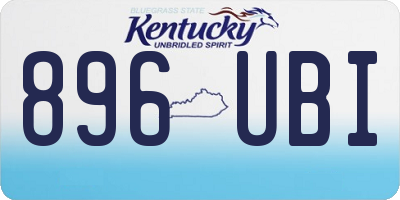 KY license plate 896UBI