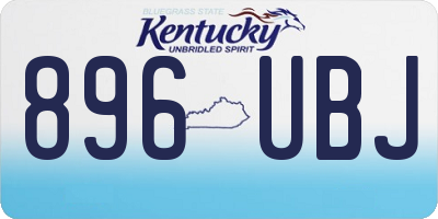 KY license plate 896UBJ