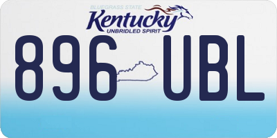 KY license plate 896UBL