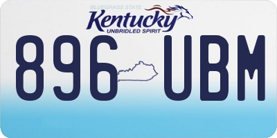 KY license plate 896UBM