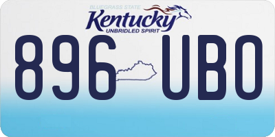 KY license plate 896UBO