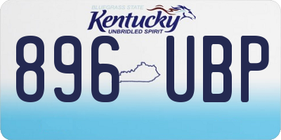 KY license plate 896UBP