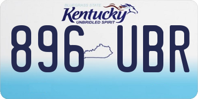 KY license plate 896UBR