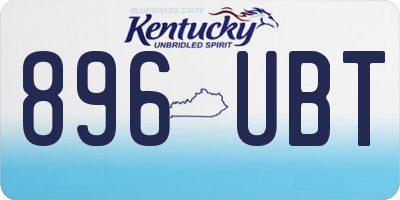 KY license plate 896UBT