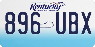 KY license plate 896UBX