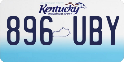 KY license plate 896UBY