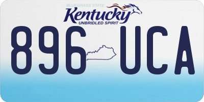 KY license plate 896UCA