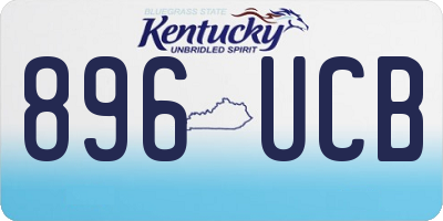 KY license plate 896UCB