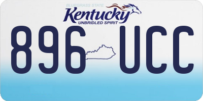 KY license plate 896UCC