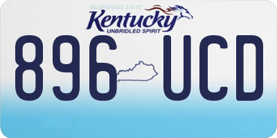 KY license plate 896UCD