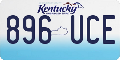 KY license plate 896UCE
