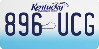 KY license plate 896UCG