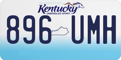 KY license plate 896UMH