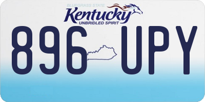 KY license plate 896UPY