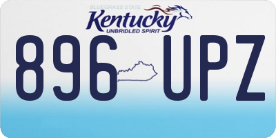 KY license plate 896UPZ