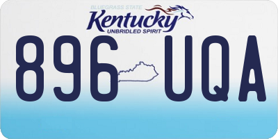 KY license plate 896UQA