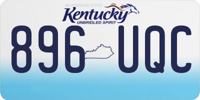 KY license plate 896UQC