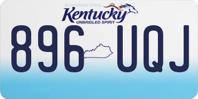KY license plate 896UQJ