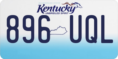 KY license plate 896UQL
