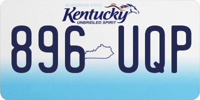 KY license plate 896UQP
