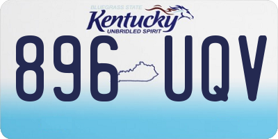 KY license plate 896UQV