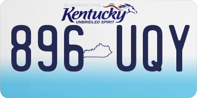 KY license plate 896UQY
