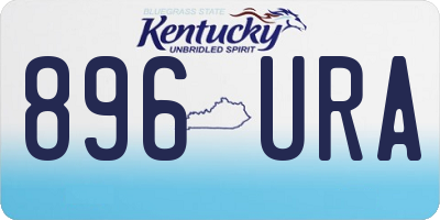 KY license plate 896URA