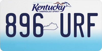 KY license plate 896URF