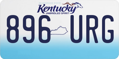 KY license plate 896URG