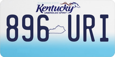 KY license plate 896URI