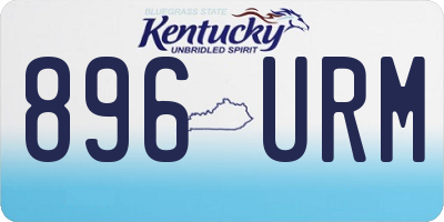 KY license plate 896URM