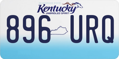 KY license plate 896URQ