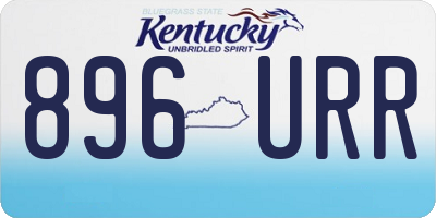 KY license plate 896URR