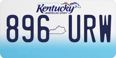 KY license plate 896URW
