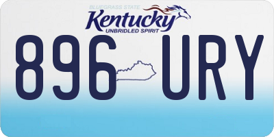 KY license plate 896URY