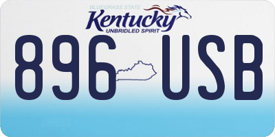 KY license plate 896USB