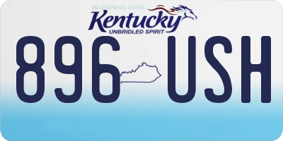 KY license plate 896USH