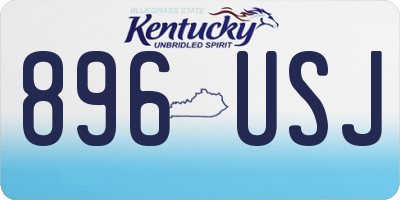 KY license plate 896USJ