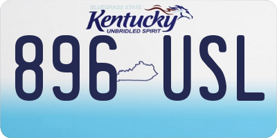 KY license plate 896USL
