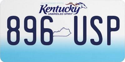 KY license plate 896USP