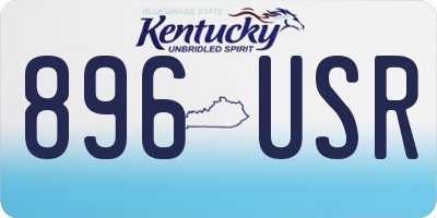 KY license plate 896USR