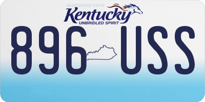 KY license plate 896USS