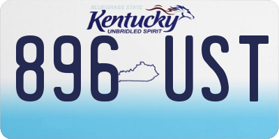 KY license plate 896UST