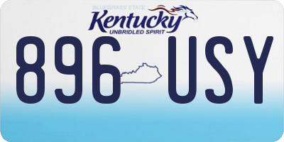 KY license plate 896USY