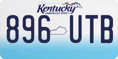KY license plate 896UTB