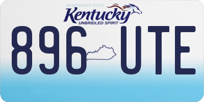 KY license plate 896UTE