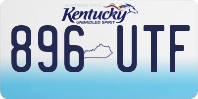 KY license plate 896UTF